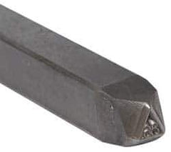 Made in USA - 3/16 Inch Character Size, 86 within a Triangle, Code Stamp - Steel - USA Tool & Supply