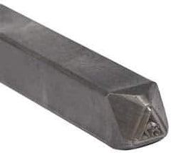 Made in USA - 1/4 Inch Character Size, 87 within a Triangle, Code Stamp - Steel - USA Tool & Supply