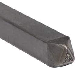 Made in USA - 3/16 Inch Character Size, 88 within a Triangle, Code Stamp - Steel - USA Tool & Supply