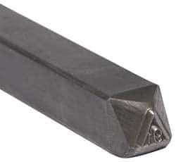 Made in USA - 3/16 Inch Character Size, 91 within a Triangle, Code Stamp - Steel - USA Tool & Supply