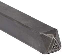 Made in USA - 3/16 Inch Character Size, 99 within a Triangle, Code Stamp - Steel - USA Tool & Supply