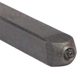 Made in USA - 3/16 Inch Character Size, 57 within a Circle, Code Stamp - Steel - USA Tool & Supply