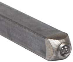 Made in USA - 3/16 Inch Character Size, 60 within a Circle, Code Stamp - Steel - USA Tool & Supply