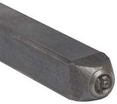 Made in USA - 3/16 Inch Character Size, 61 within a Circle, Code Stamp - Steel - USA Tool & Supply