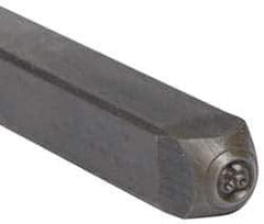 Made in USA - 3/16 Inch Character Size, 63 within a Circle, Code Stamp - Steel - USA Tool & Supply