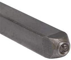 Made in USA - 3/16 Inch Character Size, 64 within a Circle, Code Stamp - Steel - USA Tool & Supply