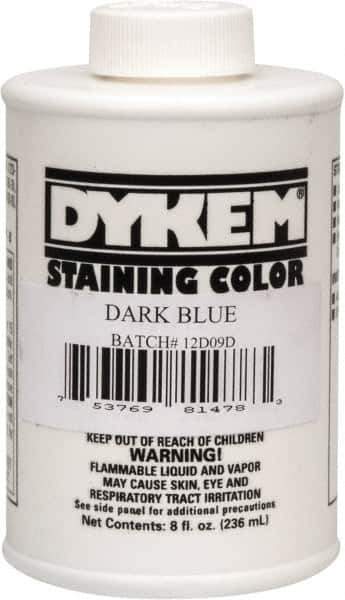 Dykem - 8 Ounce Dark Blue Staining Color - Brush in Cap Container - USA Tool & Supply