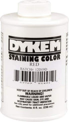 Dykem - 8 Ounce Red Staining Color - Brush in Cap Container - USA Tool & Supply