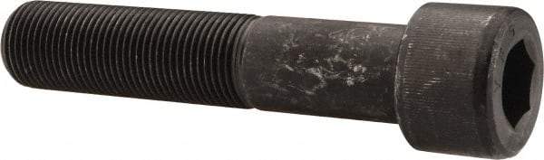 Value Collection - 1-12 UNF Hex Socket Drive, Socket Cap Screw - Alloy Steel, Black Oxide Finish, Partially Threaded, 5" Length Under Head - USA Tool & Supply