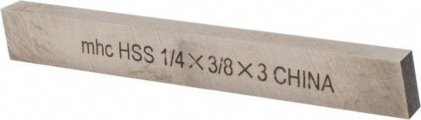 Interstate - M2 High Speed Steel Rectangular Tool Bit Blank - 1/4" Wide x 3/8" High x 3" OAL, Ground - Exact Industrial Supply