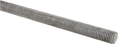 Made in USA - 3/4-10 UNC (Coarse), 2' Long, Low Carbon Steel Threaded Rod - Hot-Dipped Galvanized Finish, Right Hand Thread - USA Tool & Supply