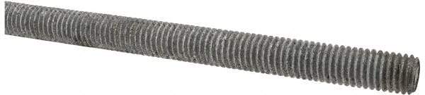 Made in USA - 1/2-13 UNC (Coarse), 6' Long, Low Carbon Steel Threaded Rod - Hot-Dipped Galvanized Finish, Right Hand Thread - USA Tool & Supply