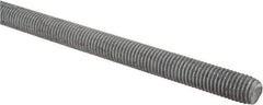 Made in USA - 5/8-11 UNC (Coarse), 6' Long, Low Carbon Steel Threaded Rod - Hot-Dipped Galvanized Finish, Right Hand Thread - USA Tool & Supply