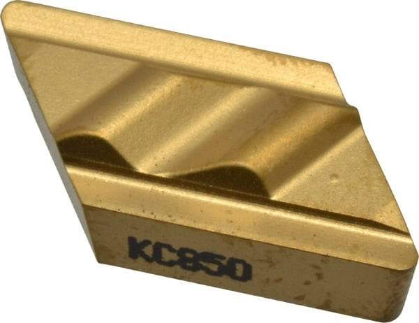 Kennametal - NPL132, KC850 Grade Carbide Profiling Insert - TiC/TiCN/TiN Finish, 55° Incl Angle, Parallelogram, 0.6079" Side Length, 3/16" Thick, 1/32" Corner Radius - USA Tool & Supply