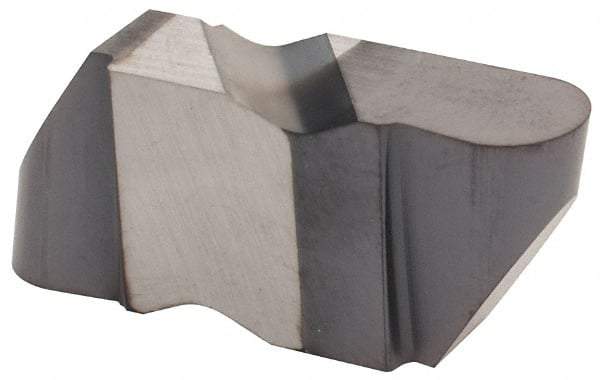 Kennametal - 4125NR Grade KC5010, 6.35mm Cutting Width Carbide Grooving Insert - 6.35mm Max Depth of Cut, Right Hand, 3.18mm Corner Radius, TiAlN Finish - USA Tool & Supply