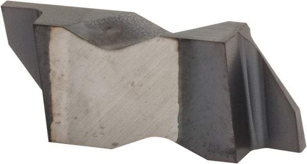 Kennametal - 3062NG Grade KC5025, 1.58mm Cutting Width Carbide Grooving Insert - 2.39mm Max Depth of Cut, Left Hand, 0.19mm Corner Radius, TiAlN Finish - USA Tool & Supply