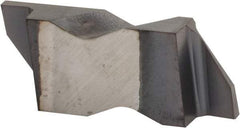 Kennametal - 3062NG Grade KC5025, 1.58mm Cutting Width Carbide Grooving Insert - 2.39mm Max Depth of Cut, Left Hand, 0.19mm Corner Radius, TiAlN Finish - USA Tool & Supply