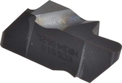 Kennametal - 4062NRD Grade KC5010, 3.18mm Cutting Width Carbide Grooving Insert - 6.35mm Max Depth of Cut, Left Hand, 1.59mm Corner Radius, TiAlN Finish - USA Tool & Supply