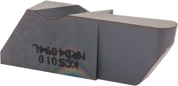 Kennametal - 4094NRD Grade KC5010, 4.78mm Cutting Width Carbide Grooving Insert - 12.7mm Max Depth of Cut, Left Hand, 2.39mm Corner Radius, TiAlN Finish - USA Tool & Supply