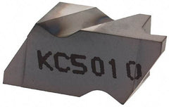 Kennametal - 2041NG Grade KC5010, 1.04mm Cutting Width Carbide Grooving Insert - 1.27mm Max Depth of Cut, Left Hand, 0.09mm Corner Radius, TiAlN Finish - USA Tool & Supply