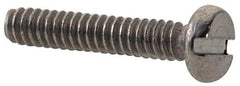 Value Collection - M1.6x0.35 Metric Coarse, 8mm Length Under Head Slotted Drive Machine Screw - Fillister Head, Grade 18-8 & A2 Stainless Steel, Uncoated, Without Washer - USA Tool & Supply