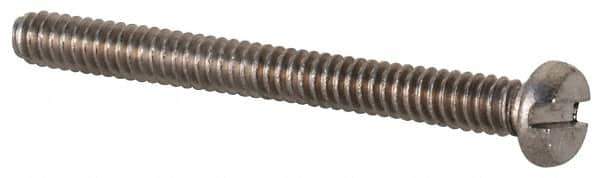 Value Collection - M1.6x0.35 Metric Coarse, 16mm Length Under Head Slotted Drive Machine Screw - Fillister Head, Grade 18-8 & A2 Stainless Steel, Uncoated, Without Washer - USA Tool & Supply