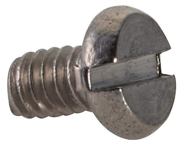 Value Collection - M2x0.40 Metric Coarse, 3mm Length Under Head Slotted Drive Machine Screw - Fillister Head, Grade 18-8 & A2 Stainless Steel, Uncoated, Without Washer - USA Tool & Supply