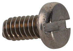 Value Collection - M2x0.40 Metric Coarse, 4mm Length Under Head Slotted Drive Machine Screw - Fillister Head, Grade 18-8 & A2 Stainless Steel, Uncoated, Without Washer - USA Tool & Supply