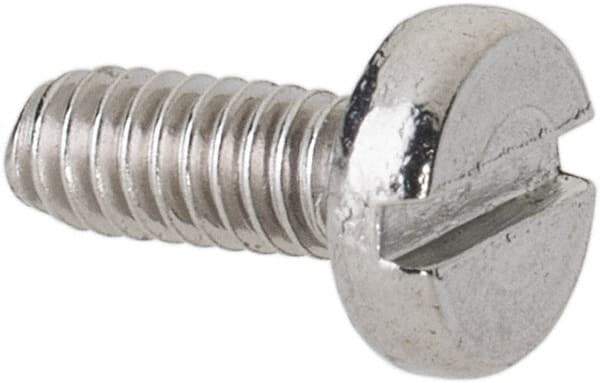 Value Collection - M2x0.40 Metric Coarse, 5mm Length Under Head Slotted Drive Machine Screw - Fillister Head, Grade 18-8 & A2 Stainless Steel, Uncoated, Without Washer - USA Tool & Supply