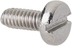 Value Collection - M2x0.40 Metric Coarse, 5mm Length Under Head Slotted Drive Machine Screw - Fillister Head, Grade 18-8 & A2 Stainless Steel, Uncoated, Without Washer - USA Tool & Supply