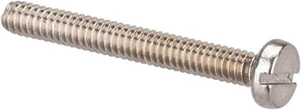 Value Collection - M2x0.40 Metric Coarse, 16mm Length Under Head Slotted Drive Machine Screw - Fillister Head, Grade 18-8 & A2 Stainless Steel, Uncoated, Without Washer - USA Tool & Supply