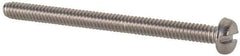 Value Collection - M2x0.40 Metric Coarse, 25mm Length Under Head Slotted Drive Machine Screw - Fillister Head, Grade 18-8 & A2 Stainless Steel, Uncoated, Without Washer - USA Tool & Supply