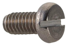 Value Collection - M2.5x0.45 Metric Coarse, 5mm Length Under Head Slotted Drive Machine Screw - Fillister Head, Grade 18-8 & A2 Stainless Steel, Uncoated, Without Washer - USA Tool & Supply
