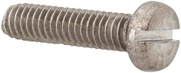 Value Collection - M2.5x0.45 Metric Coarse, 10mm Length Under Head Slotted Drive Machine Screw - Fillister Head, Grade 18-8 & A2 Stainless Steel, Uncoated, Without Washer - USA Tool & Supply