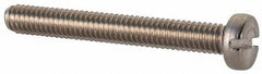 Value Collection - M2.5x0.45 Metric Coarse, 20mm Length Under Head Slotted Drive Machine Screw - Fillister Head, Grade 18-8 & A2 Stainless Steel, Uncoated, Without Washer - USA Tool & Supply
