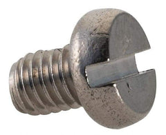 Value Collection - M3x0.50 Metric Coarse, 4mm Length Under Head Slotted Drive Machine Screw - Fillister Head, Grade 18-8 & A2 Stainless Steel, Uncoated, Without Washer - USA Tool & Supply