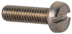 Value Collection - M3x0.50 Metric Coarse, 10mm Length Under Head Slotted Drive Machine Screw - Fillister Head, Grade 18-8 & A2 Stainless Steel, Uncoated, Without Washer - USA Tool & Supply