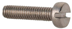 Value Collection - M3x0.50 Metric Coarse, 12mm Length Under Head Slotted Drive Machine Screw - Fillister Head, Grade 18-8 & A2 Stainless Steel, Uncoated, Without Washer - USA Tool & Supply