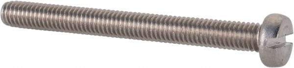 Value Collection - M3x0.50 Metric Coarse, 30mm Length Under Head Slotted Drive Machine Screw - Fillister Head, Grade 18-8 & A2 Stainless Steel, Uncoated, Without Washer - USA Tool & Supply