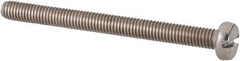 Value Collection - M3x0.50 Metric Coarse, 35mm Length Under Head Slotted Drive Machine Screw - Fillister Head, Grade 18-8 & A2 Stainless Steel, Uncoated, Without Washer - USA Tool & Supply