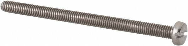 Value Collection - M3x0.50 Metric Coarse, 45mm Length Under Head Slotted Drive Machine Screw - Fillister Head, Grade 18-8 & A2 Stainless Steel, Uncoated, Without Washer - USA Tool & Supply