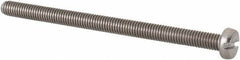 Value Collection - M3x0.50 Metric Coarse, 45mm Length Under Head Slotted Drive Machine Screw - Fillister Head, Grade 18-8 & A2 Stainless Steel, Uncoated, Without Washer - USA Tool & Supply