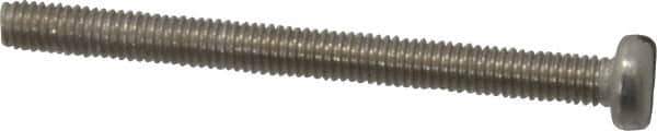 Value Collection - M3x0.50 Metric Coarse, 50mm Length Under Head Slotted Drive Machine Screw - Fillister Head, Grade 18-8 & A2 Stainless Steel, Uncoated, Without Washer - USA Tool & Supply