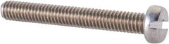 Value Collection - M4x0.70 Metric Coarse, 30mm Length Under Head Slotted Drive Machine Screw - Fillister Head, Grade 18-8 & A2 Stainless Steel, Uncoated, Without Washer - USA Tool & Supply