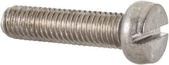 Value Collection - M5x0.80 Metric Coarse, 20mm Length Under Head Slotted Drive Machine Screw - Fillister Head, Grade 18-8 & A2 Stainless Steel, Uncoated, Without Washer - USA Tool & Supply
