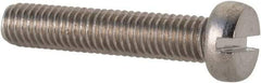 Value Collection - M5x0.80 Metric Coarse, 25mm Length Under Head Slotted Drive Machine Screw - Fillister Head, Grade 18-8 & A2 Stainless Steel, Uncoated, Without Washer - USA Tool & Supply