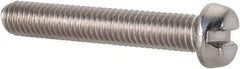 Value Collection - M5x0.80 Metric Coarse, 30mm Length Under Head Slotted Drive Machine Screw - Fillister Head, Grade 18-8 & A2 Stainless Steel, Uncoated, Without Washer - USA Tool & Supply