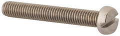 Value Collection - M5x0.80 Metric Coarse, 35mm Length Under Head Slotted Drive Machine Screw - Fillister Head, Grade 18-8 & A2 Stainless Steel, Uncoated, Without Washer - USA Tool & Supply