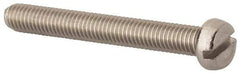 Value Collection - M5x0.80 Metric Coarse, 40mm Length Under Head Slotted Drive Machine Screw - Fillister Head, Grade 18-8 & A2 Stainless Steel, Uncoated, Without Washer - USA Tool & Supply