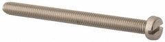 Value Collection - M5x0.80 Metric Coarse, 60mm Length Under Head Slotted Drive Machine Screw - Fillister Head, Grade 18-8 & A2 Stainless Steel, Uncoated, Without Washer - USA Tool & Supply